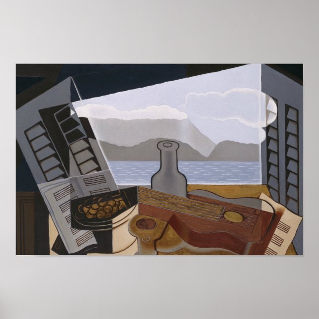 Póster Juan Gris - La ventana abierta (Frente)