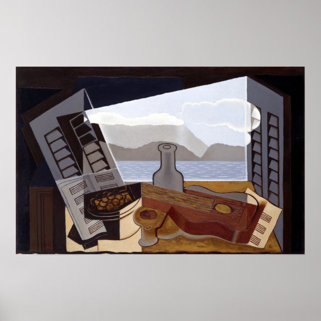 Póster Juan Gris La Ventana Abierta (Frente)