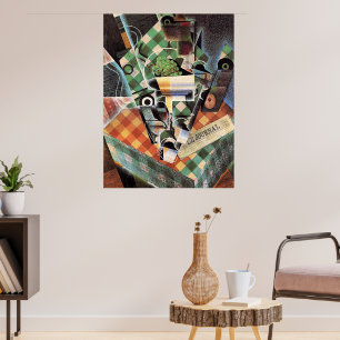 Póster Juan Gris - Vida fija con manteles controlados