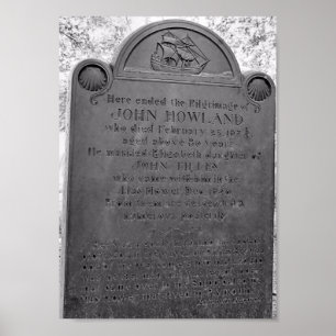 Póster Juan Howland, pasajero de Mayflower