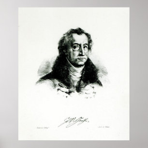 Póster Juan Wolfgang Goethe grabado por Delacroix