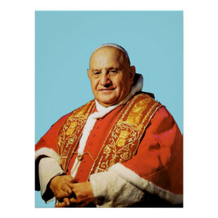 Póster Juan XXIII, jefe de la Iglesia Católica