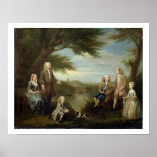 Póster Juan y Elizabeth Jeffreys y sus niños, 17