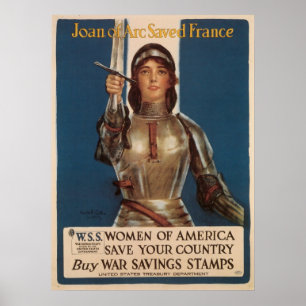 Póster Juana de Arco ahorró Francia