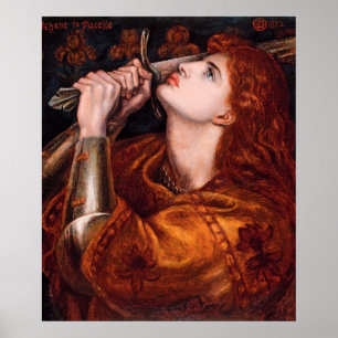 Póster Juana de Arco por Dante Gabriel Rossetti