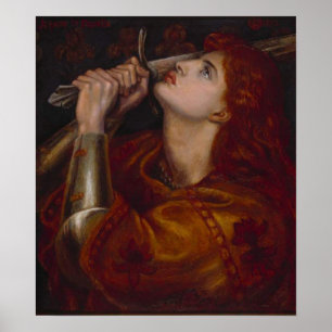 Póster Juana de Arco por Dante Gabriel Rossetti
