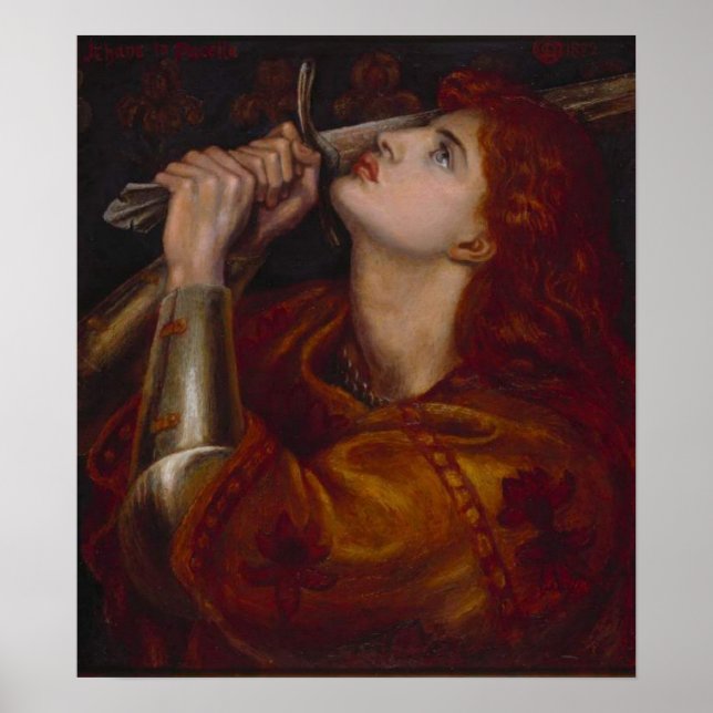 Póster Juana de Arco por Dante Gabriel Rossetti (Frente)
