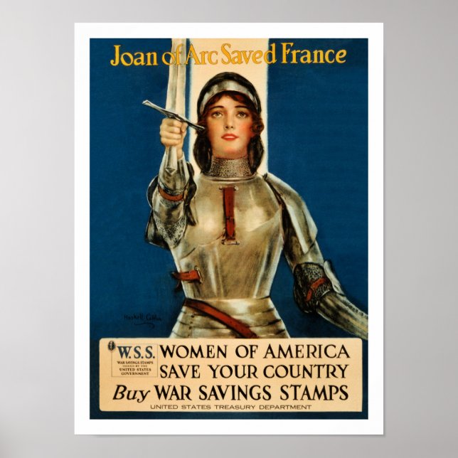 Póster Juana de Arco salvó la Primera Guerra Mundial de F (Frente)