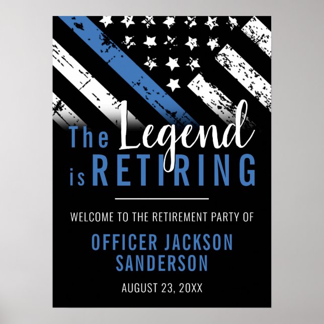 Póster Jubilación de la policía Aplicación de la ley de l (Frente)