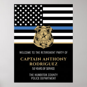 Póster Jubilación de la policía Aplicación de la ley de l