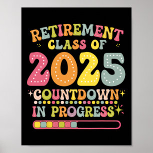 Póster Jubilación Divertida Cl De 2025 Cuenta Regresiva P