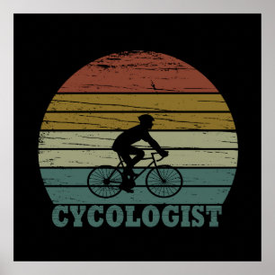 Póster Jubilación Divertida en Ciclismo - Cicologista Vin