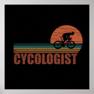 Póster Jubilación Divertida en Ciclismo - Cicologista Vin
