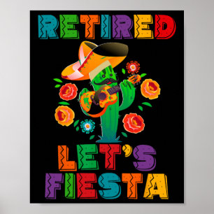 Póster Jubilación mexicana a la Fiesta retirada Cinco de