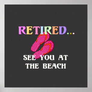 Póster Jubilado... Nos vemos en la playa