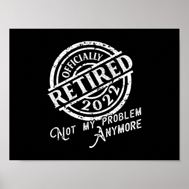 Póster Jubilado Oficial 2022 Fiesta de Jubilación Retirad (Frente)