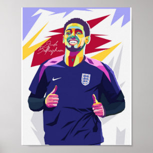 Póster Jude Bellingham Wpap Pop Art