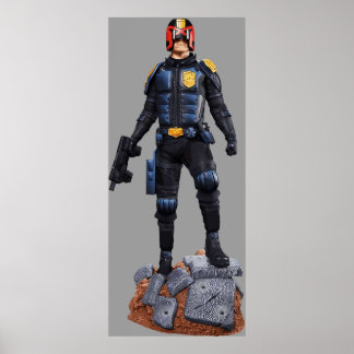Póster judge dredd comic charcter hero