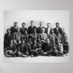 Póster Judge Wickersham and Indian Chiefs Council