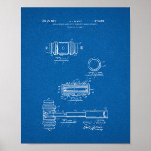 Póster Judge's Gavel Patent - Blueprint