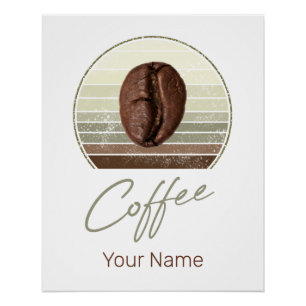 Póster Judías De Café Para Espresso Y Barista Retro