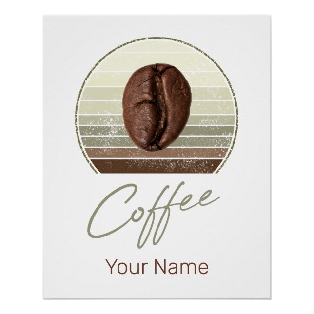 Póster Judías De Café Para Espresso Y Barista Retro (Anverso)