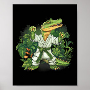 Póster Judo Crocodile Naturaleza Kickboxing Taekwondo Art