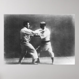 Póster Judo de Judoka Jigoro Kano Kyuzo Mifue del japonés