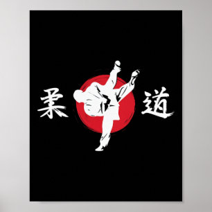 Póster Judo Martial Arts Comt Technie Japón