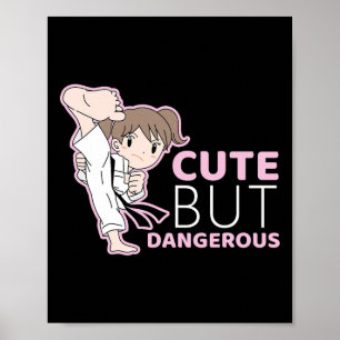Póster Judo Muay Thai Mma Tee De Chica Cuidado Pero Pelig