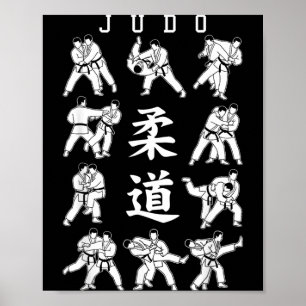 Póster Judo Throw Barrido MMA Artes Marciales Mixtas Kanj