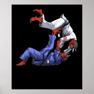 Póster Judo Wrestling Demons Oni