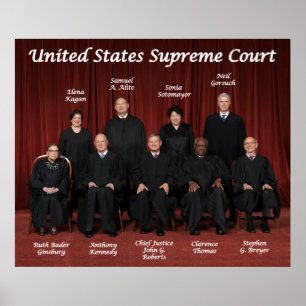 Póster Jueces del Tribunal Supremo de los Estados Unidos