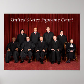 Póster Jueces del Tribunal Supremo de los Estados Unidos