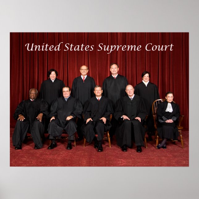 Póster Jueces del Tribunal Supremo de los Estados Unidos (Frente)