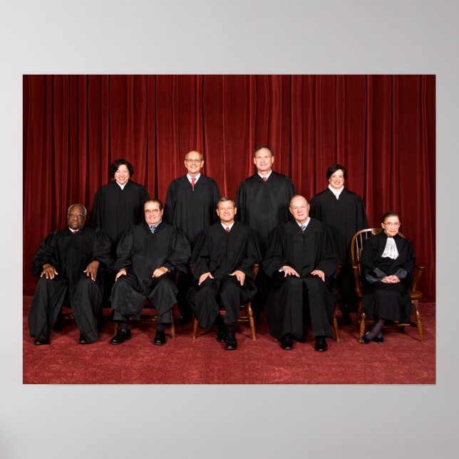 Póster Jueces del Tribunal Supremo de los Estados Unidos (Frente)