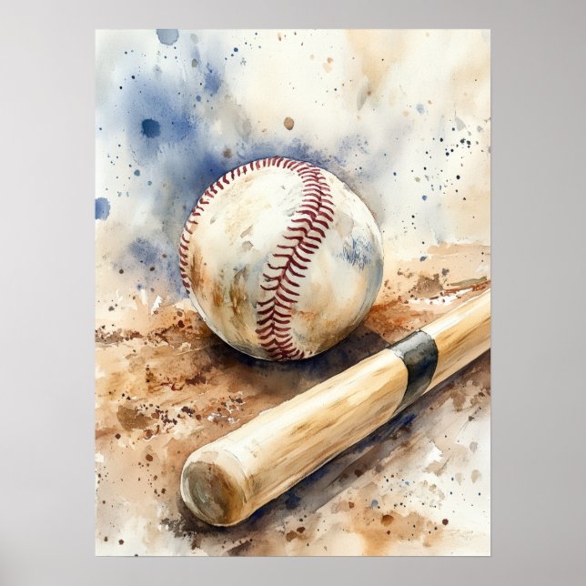 Póster Juega al béisbol (Frente)