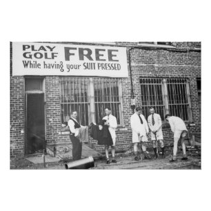 Póster Juega gratis al golf (al mismo tiempo que te presi