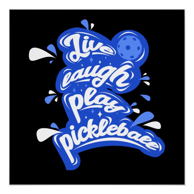 Póster Juega Ríe Vive Pickleball (Anverso)