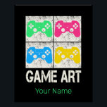Póster Juego Art Vintage Gamepad Retro Controller Gambee<br><div class="desc">Diseño retro de Game Art para jugadores y nerds de nivel superior a los que les gusta el arte pop. Un recuerdo de juegos vintage para cualquier geek. Sólida gamepad y trabajo de control para nerds venerables y jugadores desbloqueados. Diseño retro de arte de juegos para nerds y jugadores. No...</div>