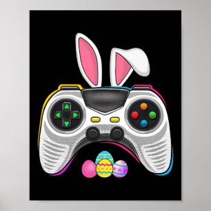Póster Juego Bunny Eggs Costume Día de Pascua Niños Gamin