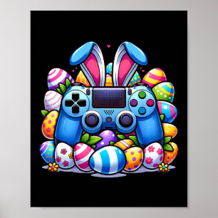 Póster Juego Bunny Eggs Costume Día de Pascua Niños Gamin