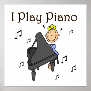 Póster Juego camisetas de piano y regalos