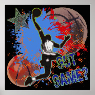 PÓSTER JUEGO CONSEGUIDO - POSTER DEL BALONCESTO