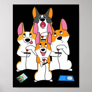Póster Juego Corgi Juego de video Juego Gráfico Gamer Mem