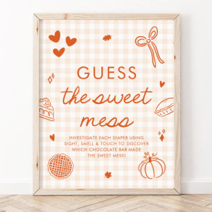 Póster Juego de Adivina el Dulce Desorden de la Tarta de
