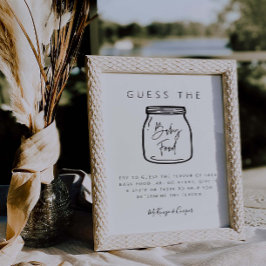 Póster Juego de adivinación de alimentos Rótulo de Fiesta