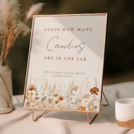 Póster Juego de adivinación de Baby Shower del campo de l