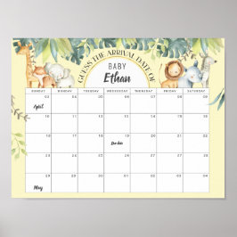 Póster Juego de adivinación de fecha de nacimiento de beb