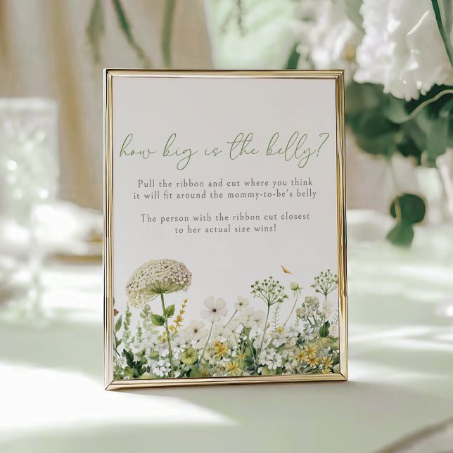 Póster Juego de adivinación del bebé verde en flor silves (Subido por el creador)